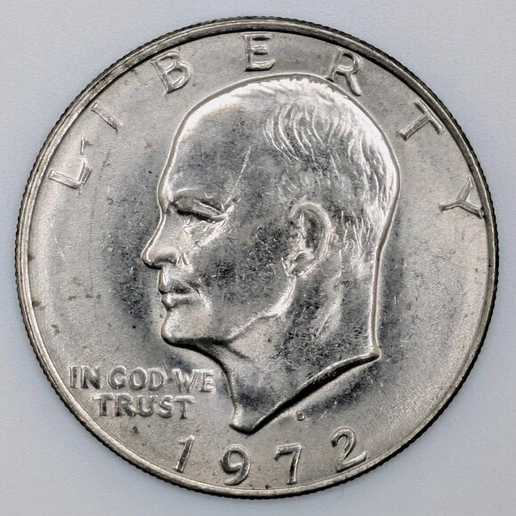 1972 D Eisenhower Dollar – Vintage U.S. Collectible Coin - Picture 1 of 6